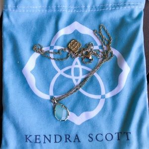 KENDRA SCOTT mint tear drop necklace